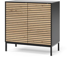 Vicco Eliza Ladekast – 80 x 81.2 cm met 2 deuren Eik goud/antraciet