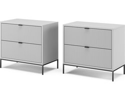 Vicco Eliza Nachtkastje – Set van 2 Grijs