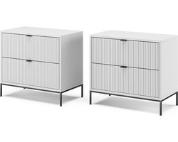 Vicco Eliza Nachtkastje – Set van 2 Wit