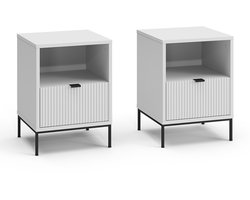 Vicco Eliza Nachtkastje – Set van 2 Wit
