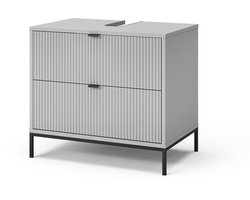 Vicco Eliza Wastafelonderkast – 70 x 63 cm Met 2 uittrekbare laden Grijs