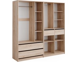 Vicco Elmo Garderobekast – 100 x 200 cm Set van 2 Sonoma
