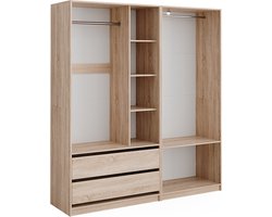 Vicco Elmo Garderobekast – 180 x 200 cm Set van 2 Sonoma