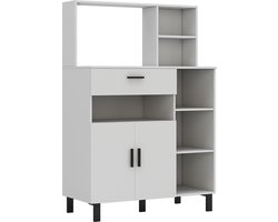 Vicco Emanuel Hoge kast – 90 cm Wit