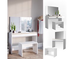 Vicco Emma Kaptafel – 120 cm met bank Wit