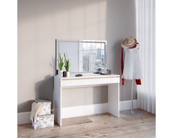 Vicco Emma Kaptafel met licht – 120 cm met LED-spiegel Wit