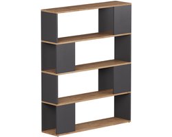 Vicco Eneos Ruimteverdeler – 100 x 124.5 cm Antraciet/gouden eik