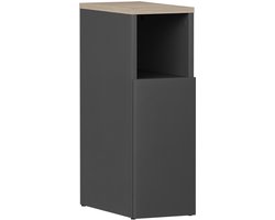 Vicco Enton Nachtkastje – 20 x 59.5 cm met 1 deur Antraciet/Sonoma