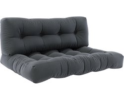 Vicco Flocken Palletkussen set – 120 x 80 cm 2 delen Antraciet