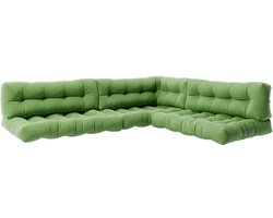 Vicco Flocken Palletkussen set – 7 compartimenten Groen