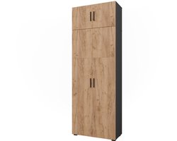 Vicco Frank Archiefrek – 80 x 223.8 cm met kastbevestiging Antraciet/gouden eik