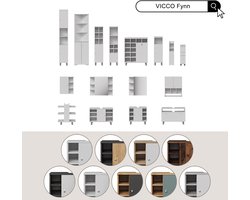 Vicco Fynn Wastafelonderkast – 60 x 54 cm Groen/gouden eik