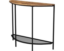 Vicco Fyrk Console tafel – 92 x 81.5 cm met één open schap Eiken rustiek