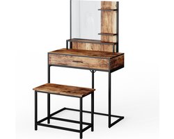 Vicco Fyrk Kaptafel – 80 cm met stoel Antiek hout