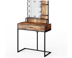 Vicco Fyrk Kaptafel met licht – 80 cm met LED lampen Antiek hout