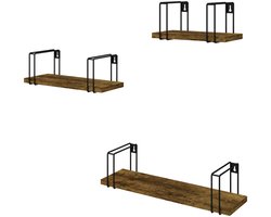 Vicco Fyrk Wandplank – 3 delen Antiek hout