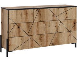 Vicco Hatto Dressoir – 139.8 x 80.2 cm met 7 lades Eiken