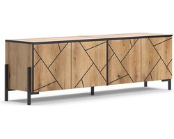 Vicco Hatto TV-meubel – 156.8 x 50 cm Eiken