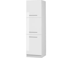Vicco Hoge kast Fame-Line, Wit Hoogglans/Wit, 60 cm