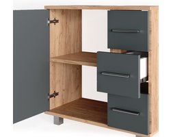Vicco Ilias Wastafelonderkast – 60 x 60.8 cm Krachtige eik goud