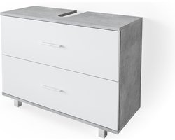 Vicco Ilias Wastafelonderkast – 80 x 60.8 cm Beton/Wit