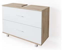 Vicco Ilias Wastafelonderkast – 80 x 60.8 cm Wit/Sonoma