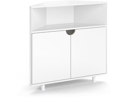 Vicco Inaro Dressoir – 79 x 76 cm met 3 compartimenten Wit