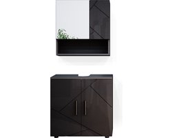 Vicco Irma Badkamermeubel set – 2 delen, onderkast 60 cm Antraciet Hoogglans