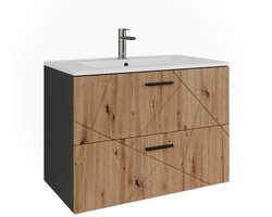 Vicco Irma Badkamermeubelset – 2 delen Antraciet/Artisan