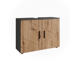 Vicco Irma Badmeubel – 80 x 59 cm met 2 deuren Antraciet/Artisan
