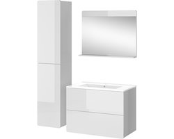 Vicco Izan Badkamermeubelset – 4 stuks met hoge unit Wit