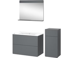 Vicco Izan Badkamermeubelset – 4 stuks met midi-eenheid Grijs