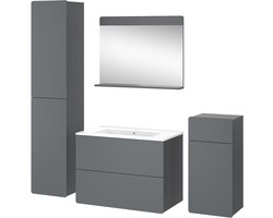 Vicco Izan Badkamermeubelset – 5 delen Grijs