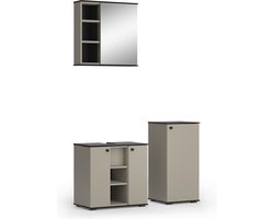 Vicco Joli Badkamermeubelset – 3 stuks, met midikast Grijs