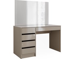 Vicco Kaptafel Sherry, Grijs, 120 cm met spiegel