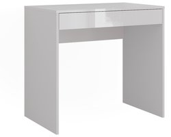 Vicco Kaptafel Sherry, Wit/Wit Hoogglans, 81.4 cm zonder spiegel