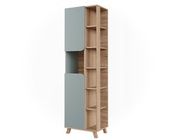 Vicco Karen Badkamerkast – 50 x 175 cm met 2 deuren Sonoma/blauw
