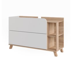 Vicco Karen Wastafelonderbouw – 100 x 65 cm met 2 laden Sonoma/Wit