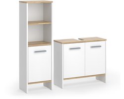 Vicco Karli Badkamermeubelset – 2 delen Eik wit/goud