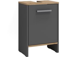 Vicco Karli Wastafelonderkast – 38.2 x 57 cm met de deur Antraciet/gouden eik