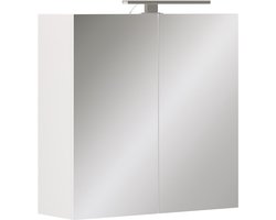 Vicco Lavio Badkamerspiegelkast – 60 x 60 cm met LED-verlichting Wit