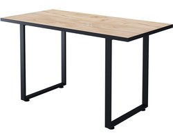 Vicco Livorno Eettafel – 140 x 70 cm Zwart/gouden eik