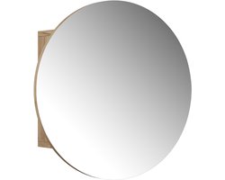 Vicco Loki Badkamerspiegelkast – 50 x 50 cm met 2 compartimenten Krachtige eik goud