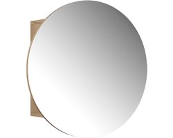 Vicco Loki Badkamerspiegelkast – 60 x 60 cm met 2 compartimenten Krachtige eik goud