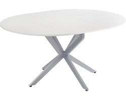 Vicco Loyd Eettafel – 120 x 76.5 cm Uitschuifbaar Wit/Grijs