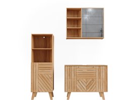 Vicco Lucie Badkamermeubelset – 3 delen Bamboe