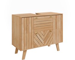 Vicco Lucie Wastafelonderkast – 80 x 65 cm met 2 laden Bamboe