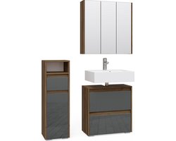 Vicco Majest Badkamermeubel set – 3 delen Antraciet