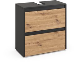 Vicco Majest Wastafelonderkast – 60.1 x 62 cm met 2 lades Antraciet/Artisan