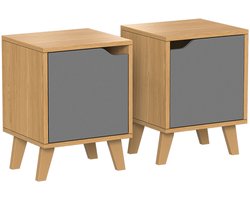 Vicco Malu Nachtkastje – 2 delen Eiken/antraciet